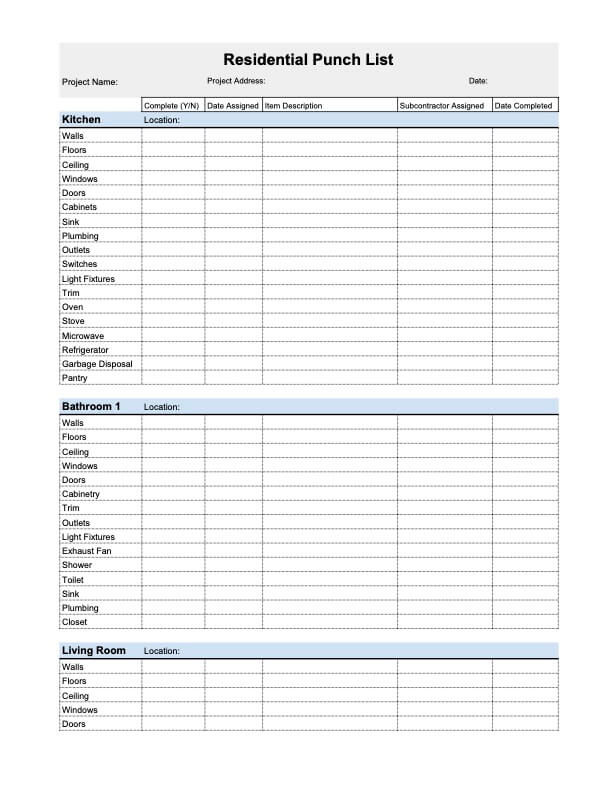 Detail Defect List Template Nomer 35