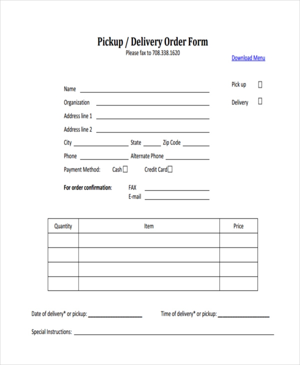 Detail Delivery Order Template Nomer 31