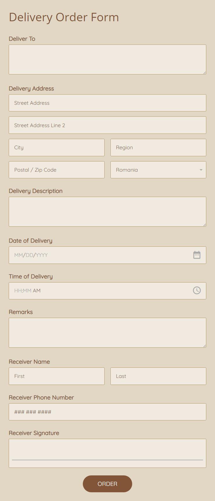 Detail Delivery Order Template Nomer 35