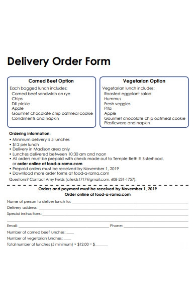 Detail Delivery Order Template Nomer 53