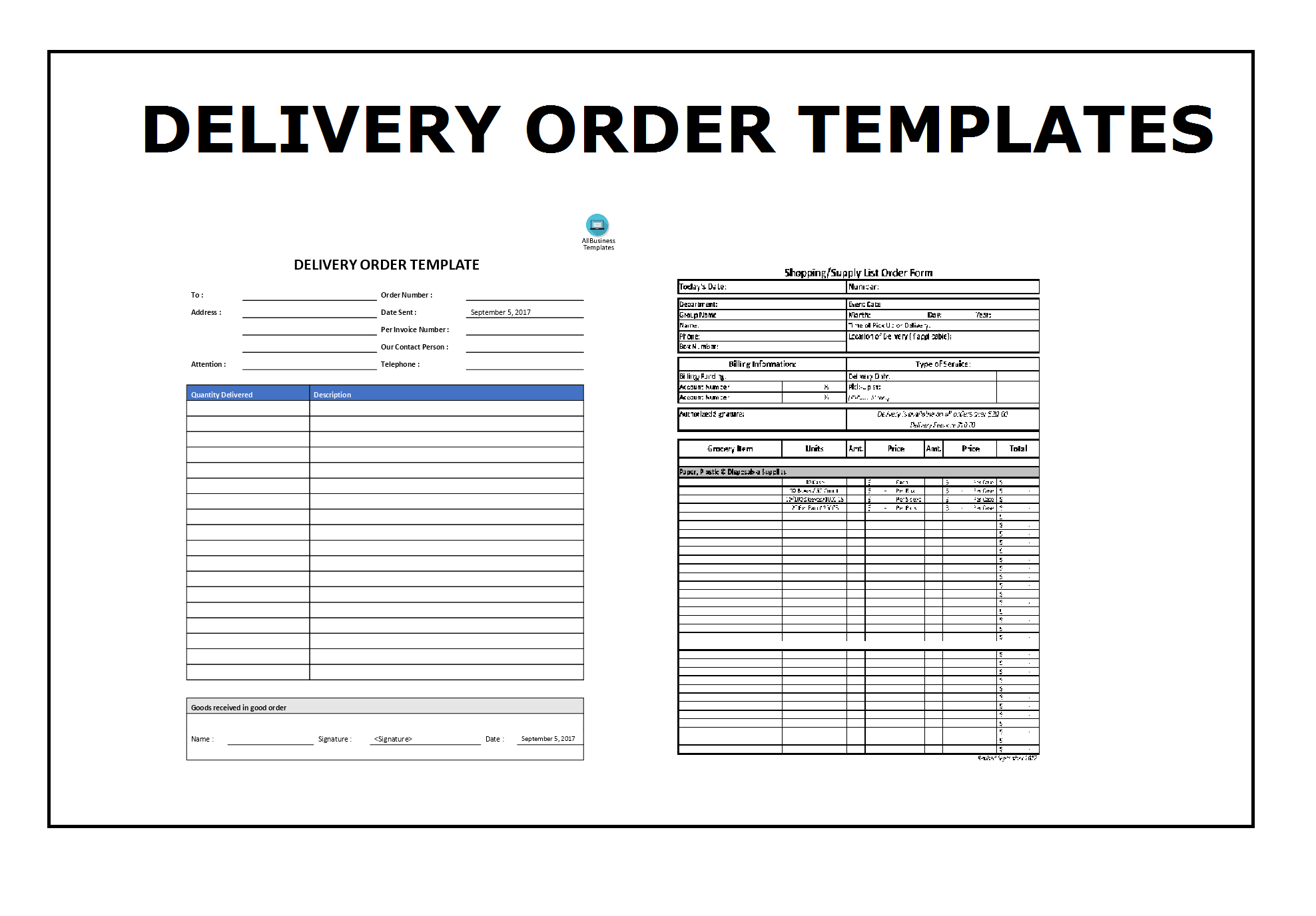 Detail Delivery Order Template Nomer 6