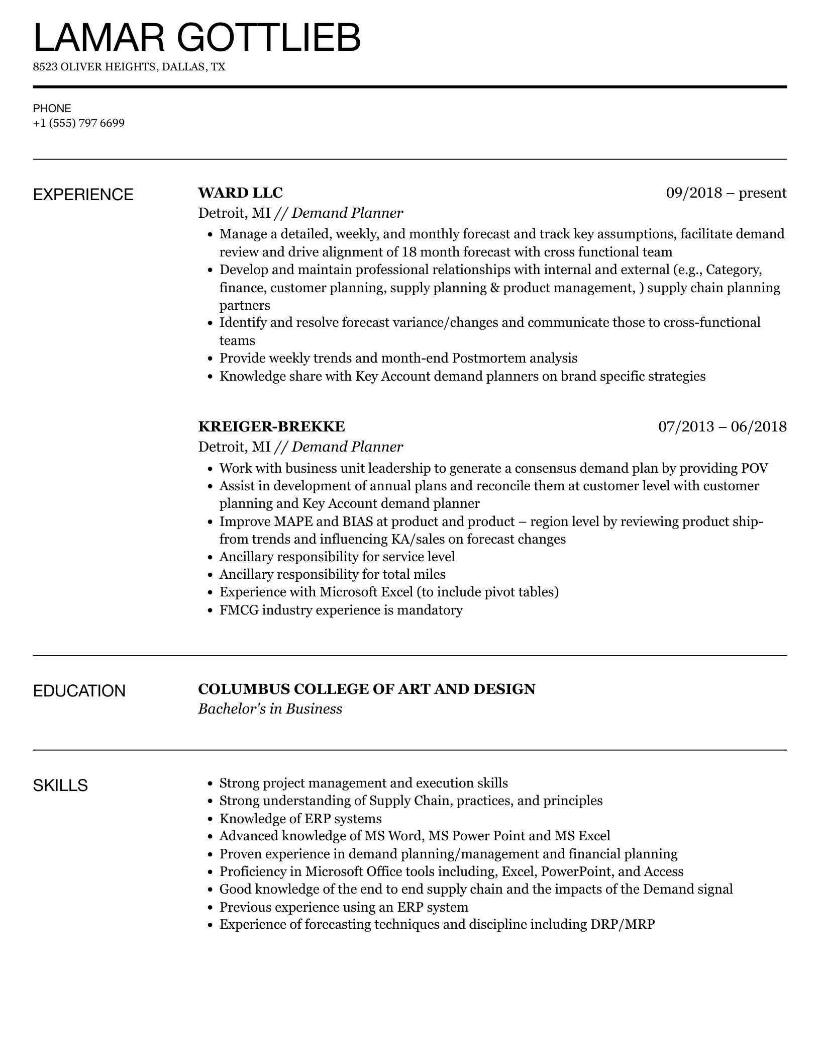 Detail Demand Planning Template Nomer 41