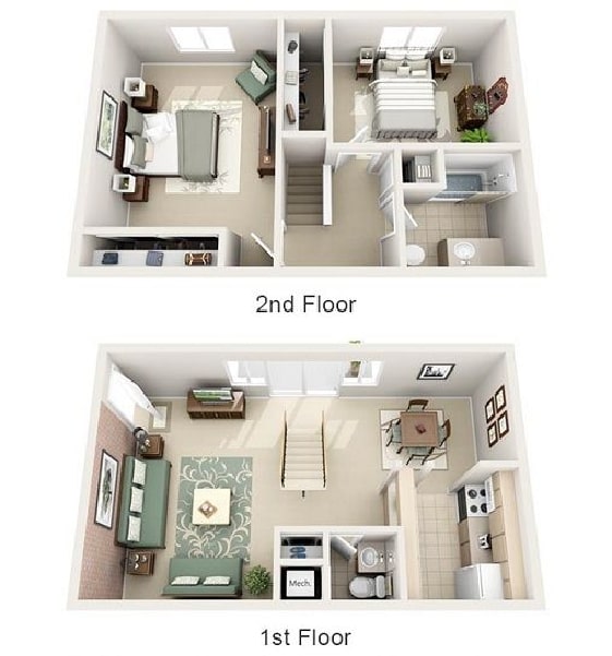 Detail Denah Kamar Apartemen Nomer 2