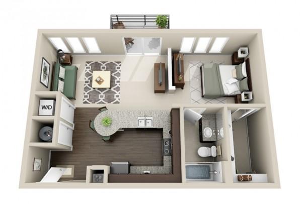 Detail Denah Kamar Apartemen Nomer 13