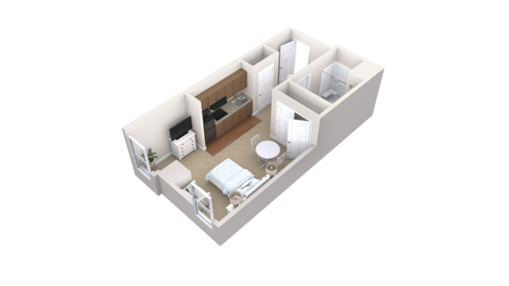 Detail Denah Kamar Apartemen Nomer 17