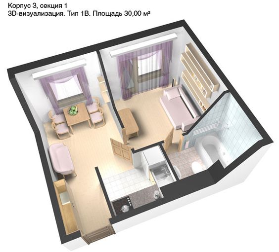 Detail Denah Kamar Apartemen Nomer 22