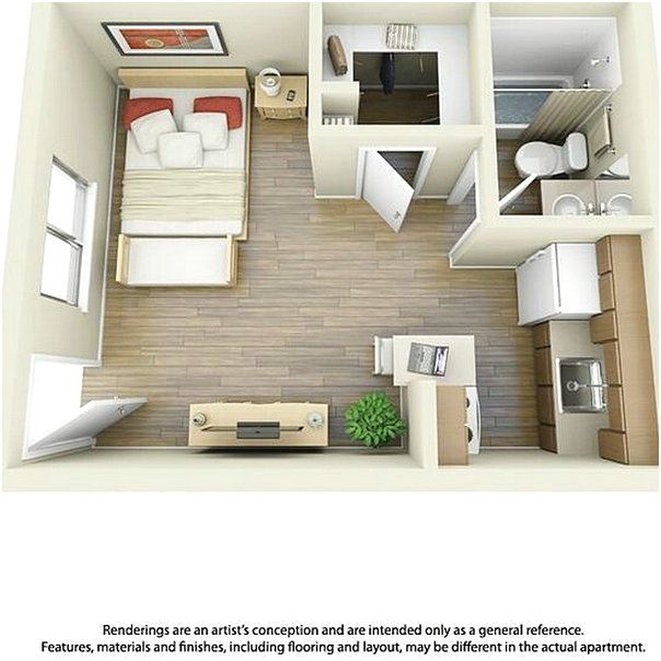 Detail Denah Kamar Apartemen Nomer 5