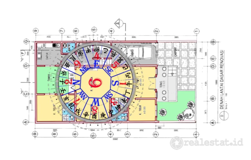 Detail Denah Rumah Fengshui Nomer 31