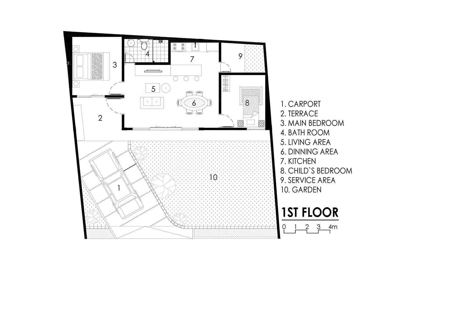 Detail Denah Rumah Lahan Trapesium Nomer 28