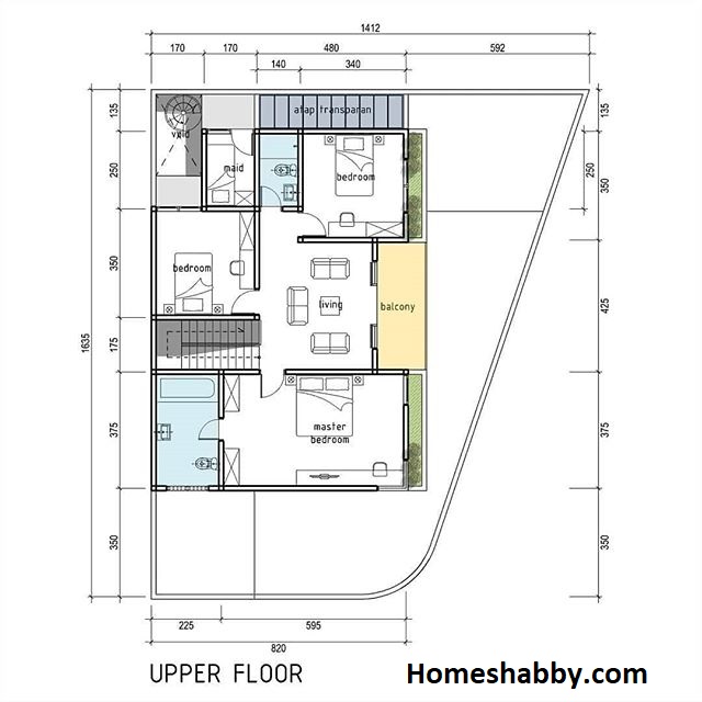 Detail Denah Rumah Minimalis 2 Kamar Beserta Notasi Gambar Nomer 31