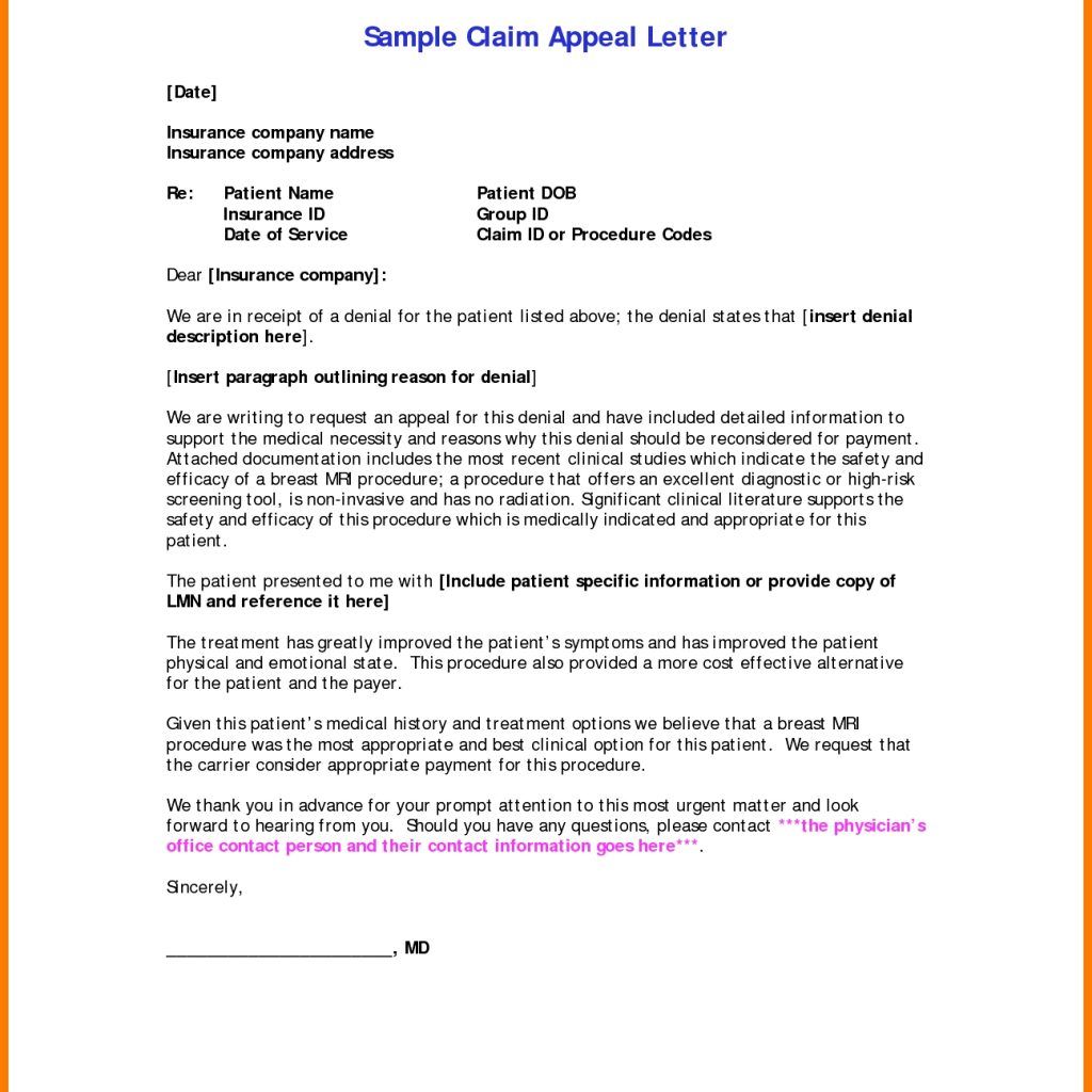 Detail Dental Insurance Appeal Letter Template Nomer 24