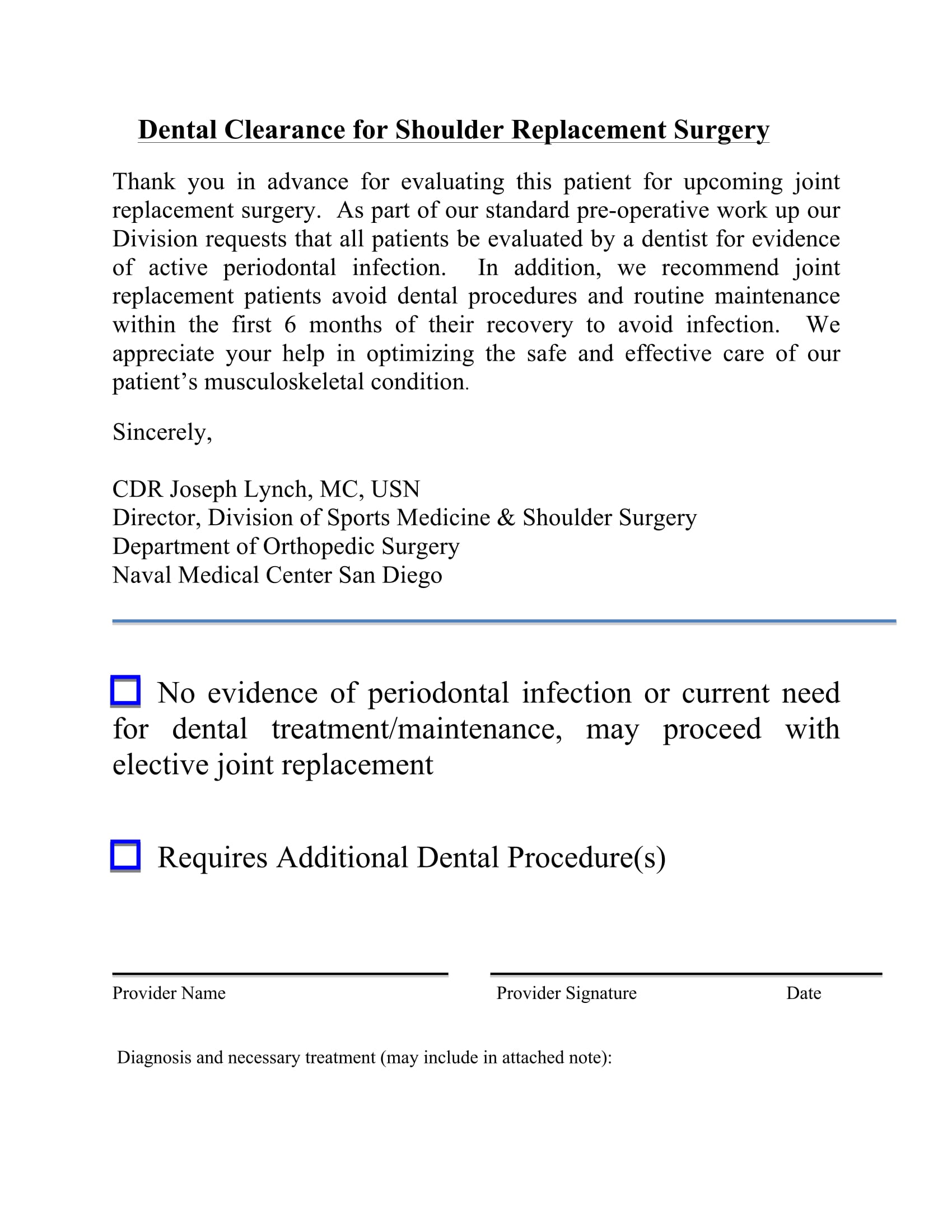 Detail Dental Treatment Plan Letter Template Nomer 18