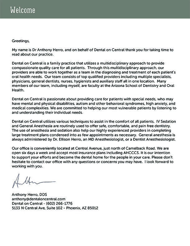 Detail Dental Treatment Plan Letter Template Nomer 21