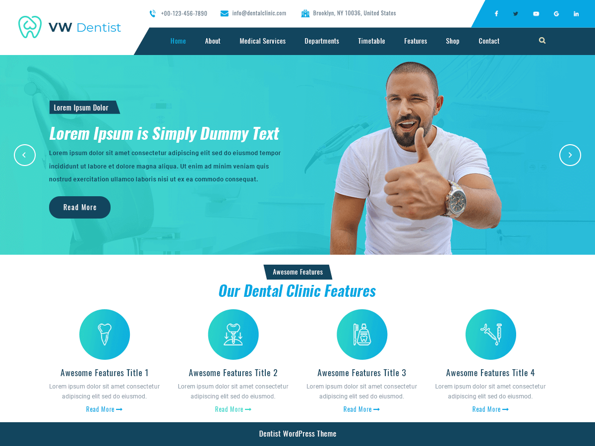 Detail Dentist Bootstrap Template Nomer 18