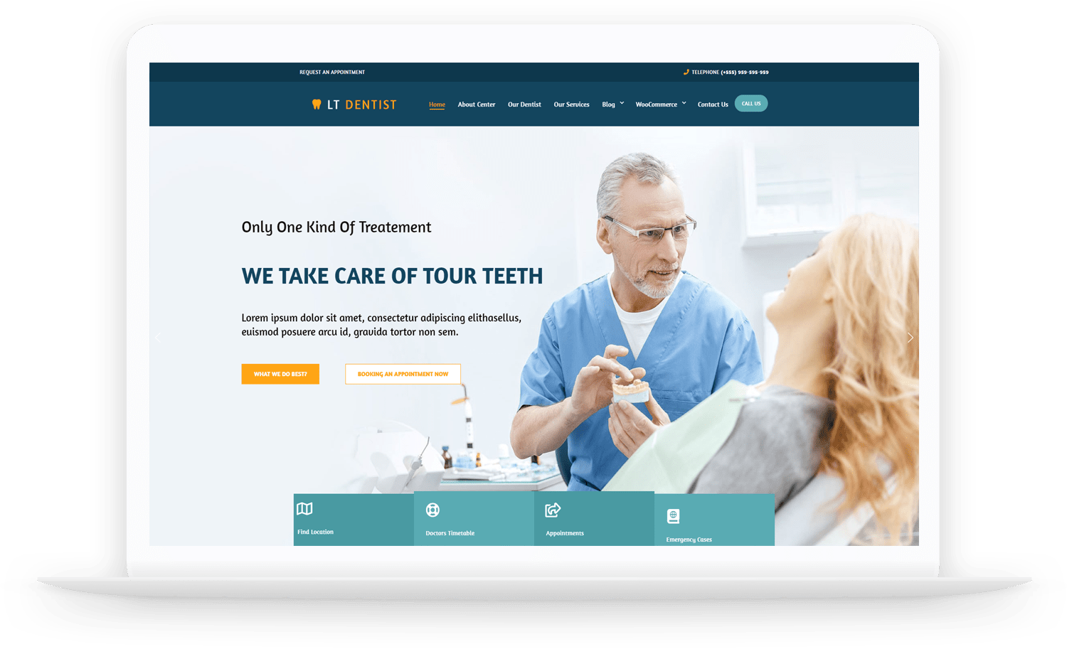 Detail Dentist Bootstrap Template Nomer 23