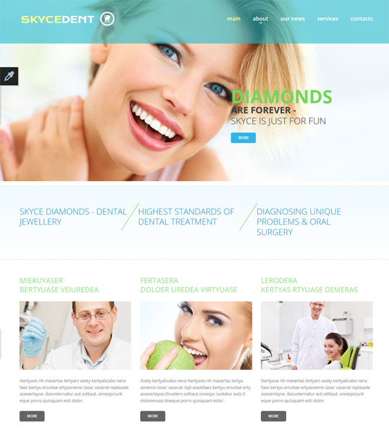 Detail Dentist Bootstrap Template Nomer 26