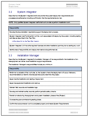 Detail Deployment Plan Template Nomer 46