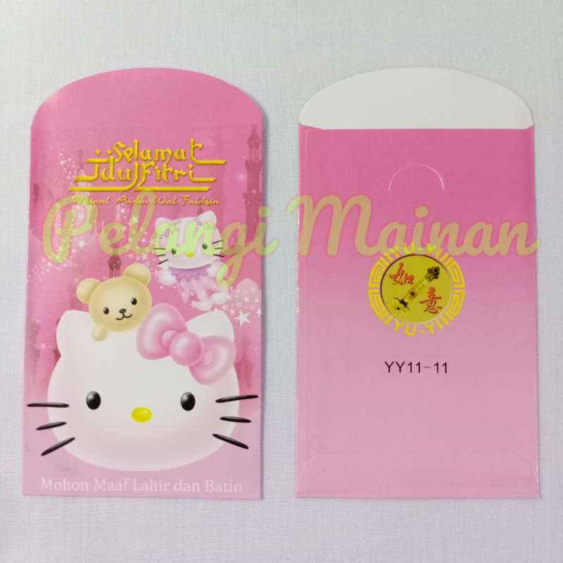 Detail Desain Amplop Lebaran Lucu Hello Kitty Nomer 11
