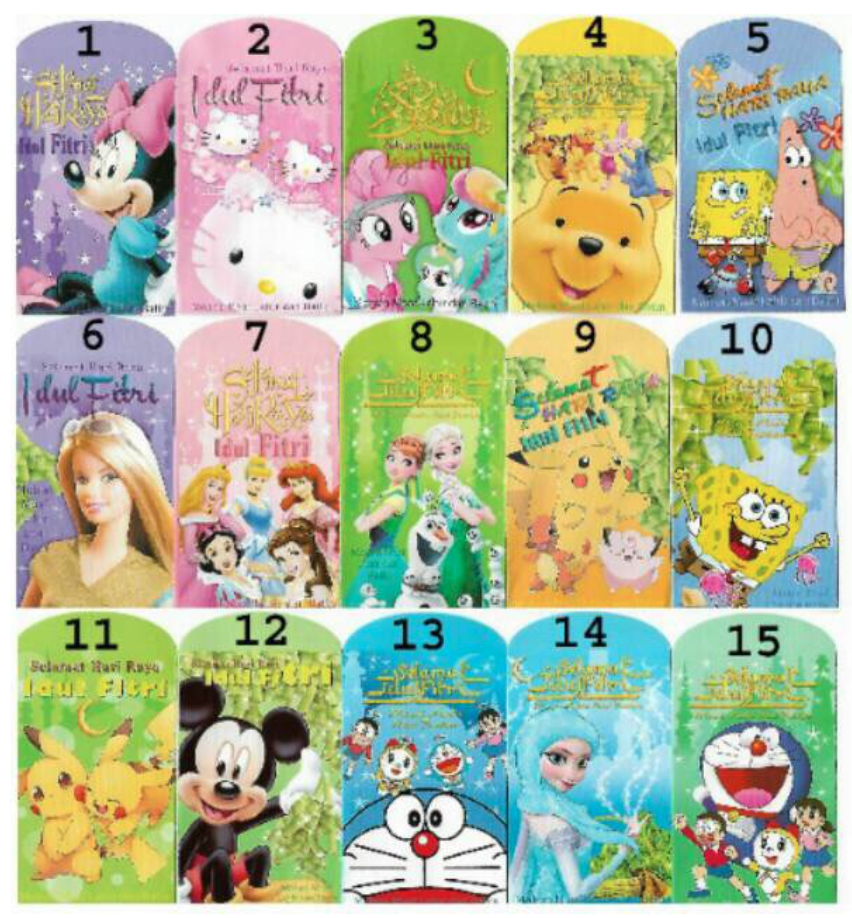 Detail Desain Amplop Lebaran Lucu Hello Kitty Nomer 13