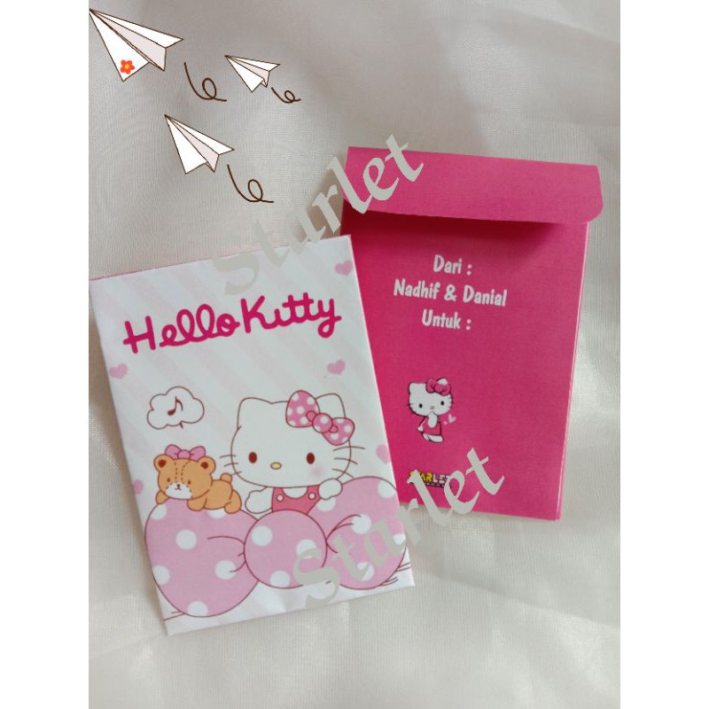 Detail Desain Amplop Lebaran Lucu Hello Kitty Nomer 14