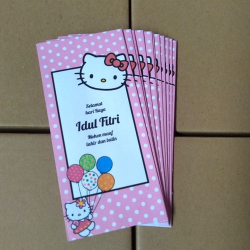 Detail Desain Amplop Lebaran Lucu Hello Kitty Nomer 3
