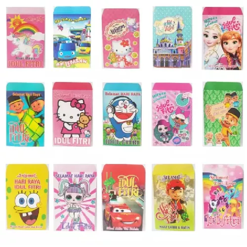 Detail Desain Amplop Lebaran Lucu Hello Kitty Nomer 16