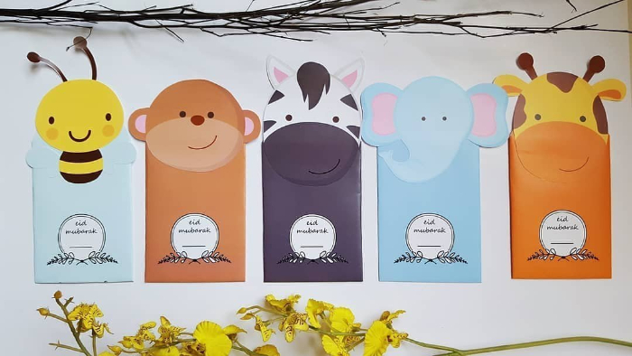 Detail Desain Amplop Lebaran Lucu Hello Kitty Nomer 18