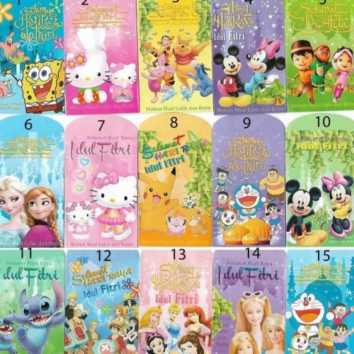 Detail Desain Amplop Lebaran Lucu Hello Kitty Nomer 19