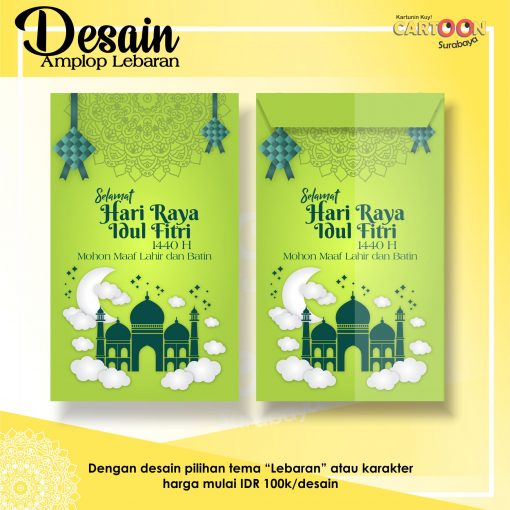 Detail Desain Amplop Lebaran Lucu Hello Kitty Nomer 22