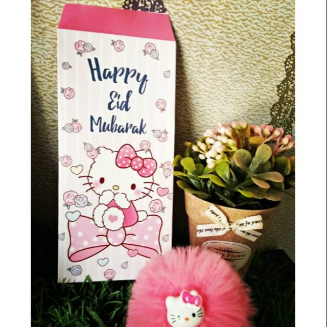 Detail Desain Amplop Lebaran Lucu Hello Kitty Nomer 4