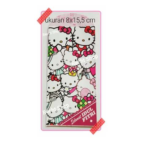 Detail Desain Amplop Lebaran Lucu Hello Kitty Nomer 28