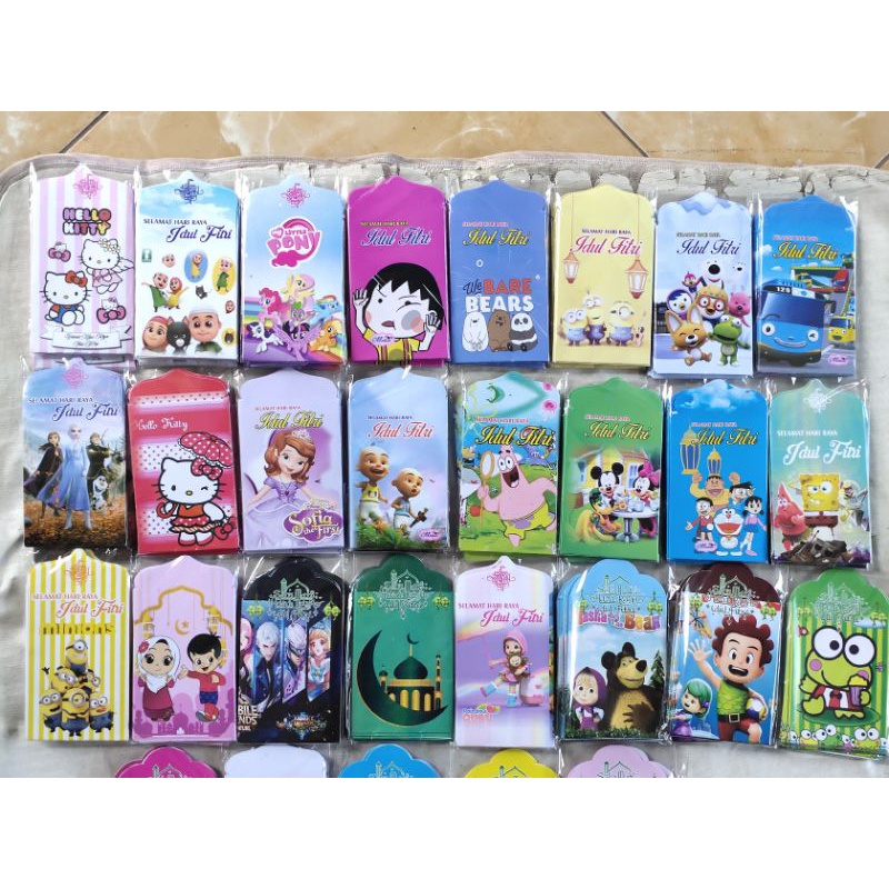 Detail Desain Amplop Lebaran Lucu Hello Kitty Nomer 29