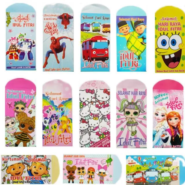 Detail Desain Amplop Lebaran Lucu Hello Kitty Nomer 36