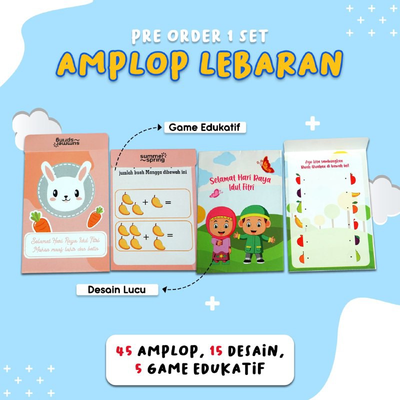 Detail Desain Amplop Lebaran Lucu Hello Kitty Nomer 40