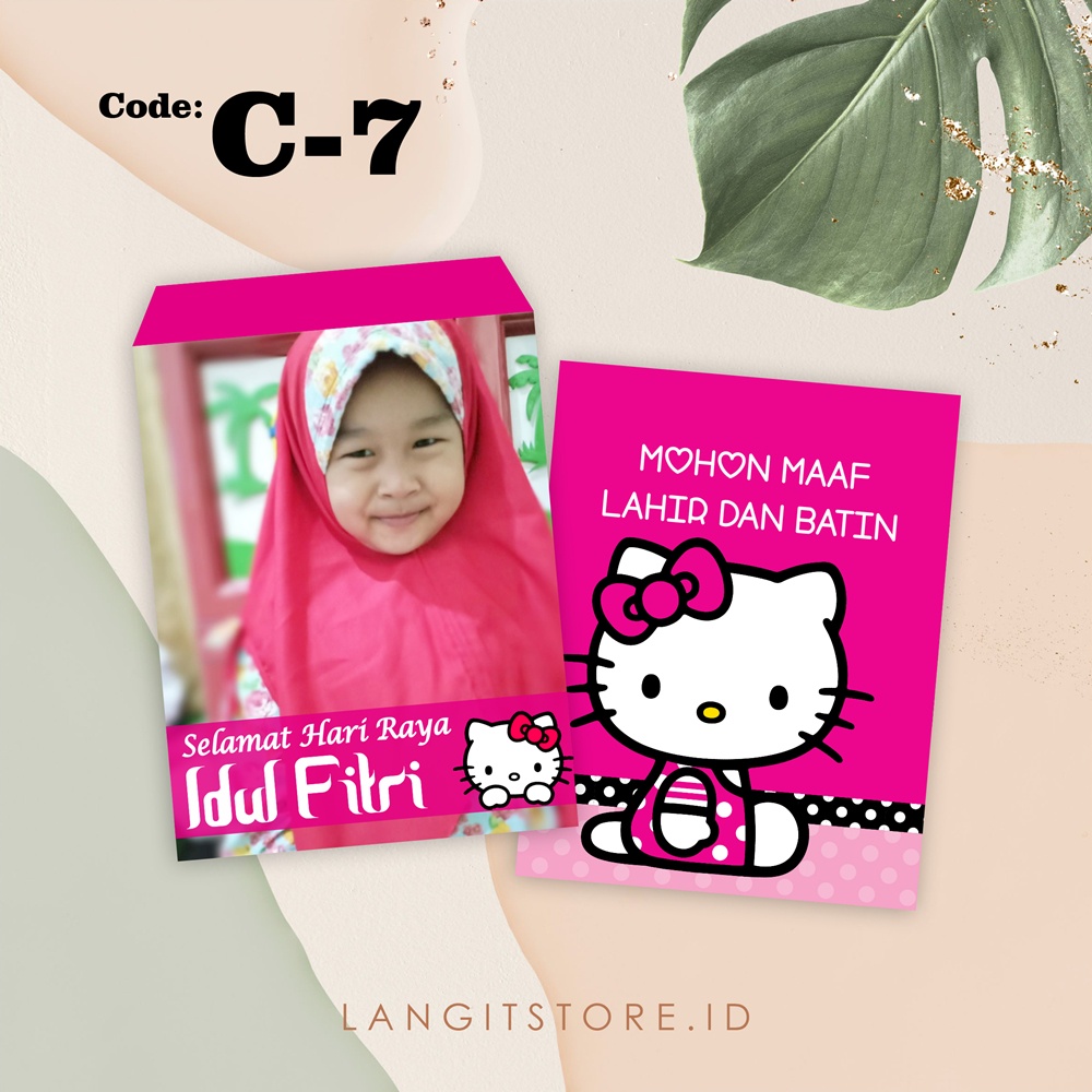 Detail Desain Amplop Lebaran Lucu Hello Kitty Nomer 8