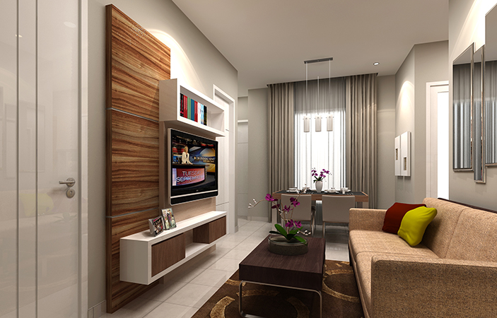 Detail Desain Apartemen 1 Kamar Tidur Nomer 47