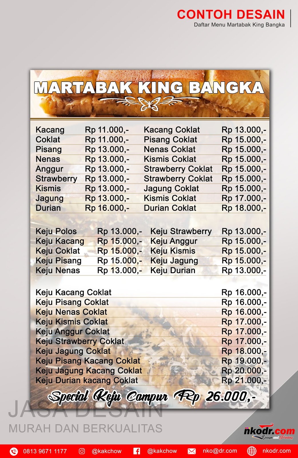 Detail Desain Daftar Harga Nomer 12