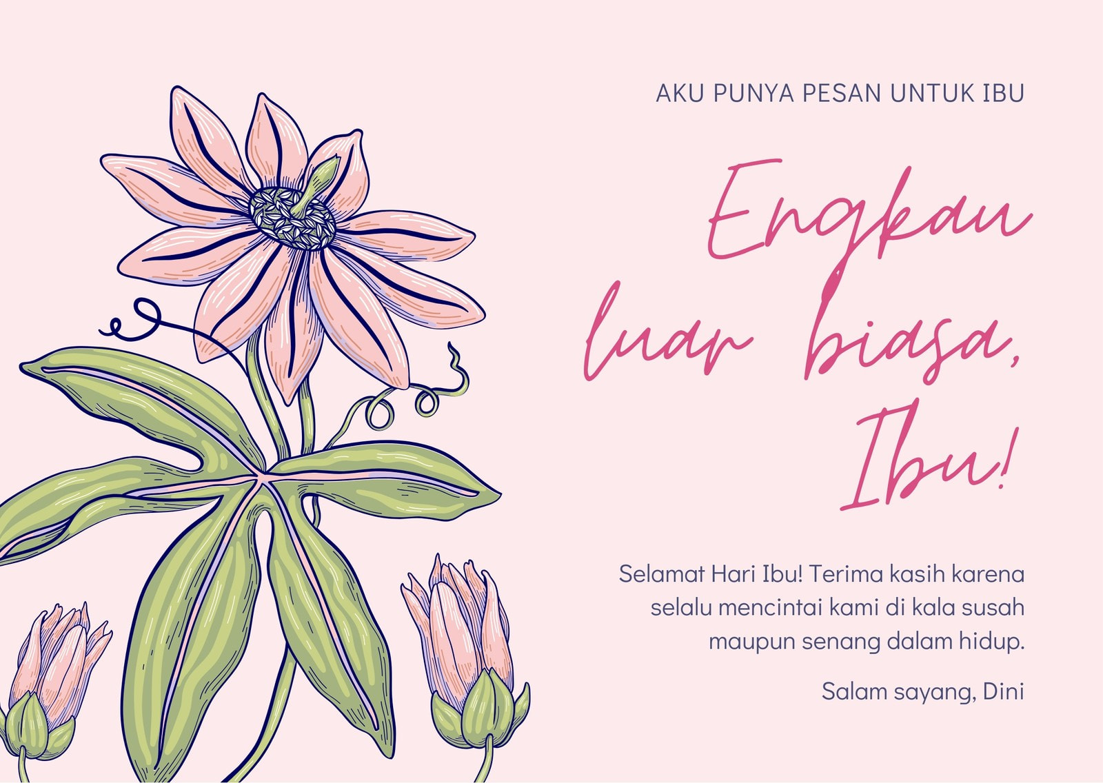 Detail Desain Gambar Greeting Card Untuk Hari Ibu Nomer 13