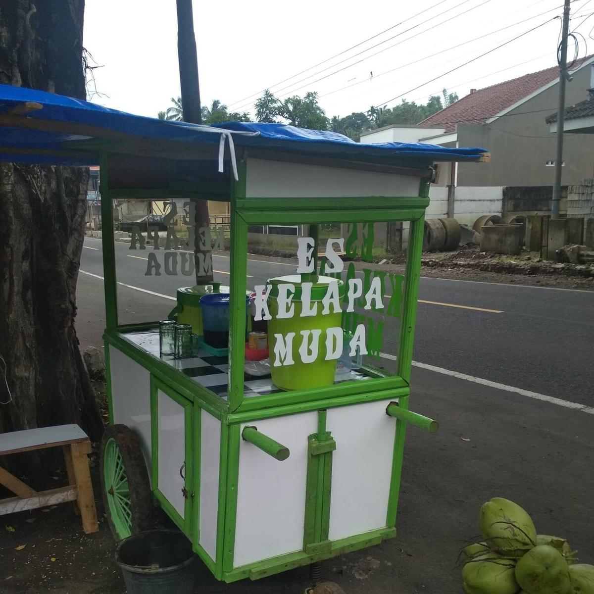 Detail Desain Gerobak Es Kelapa Muda Koleksi Nomer 12