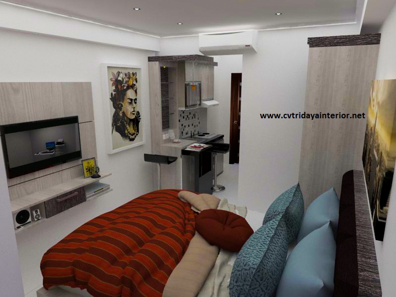 Detail Desain Interior Apartemen Studio Nomer 19