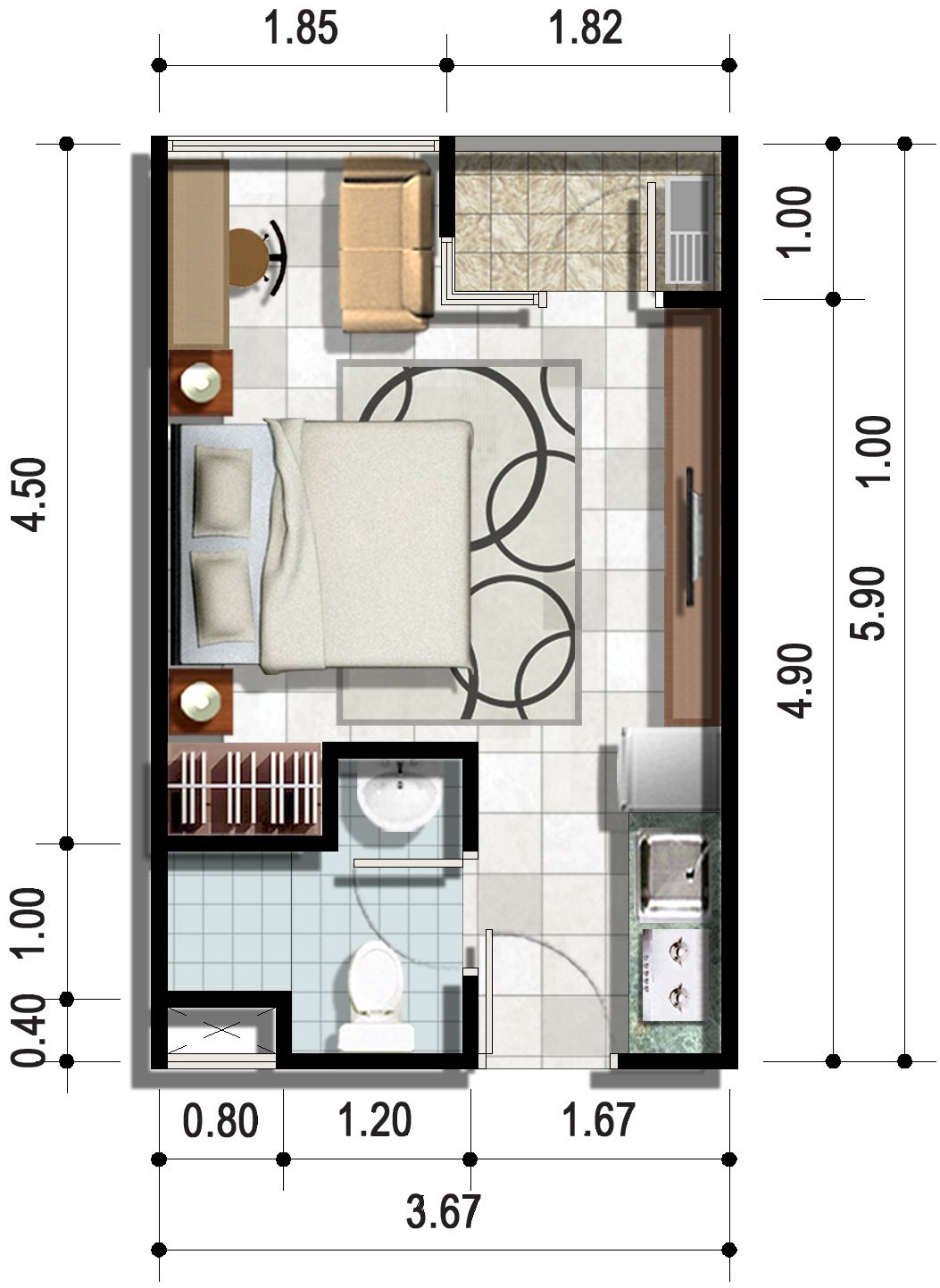 Detail Desain Kamar Hotel Ala Apartemen Nomer 46