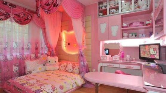 Detail Desain Kamar Tidur Anak Perempuan Hello Kitty Nomer 2