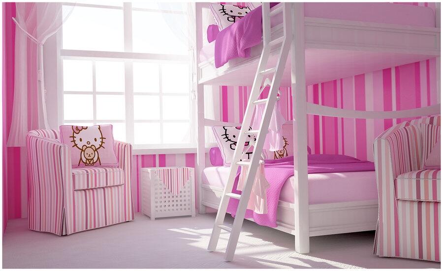 Detail Desain Kamar Tidur Anak Perempuan Hello Kitty Nomer 18