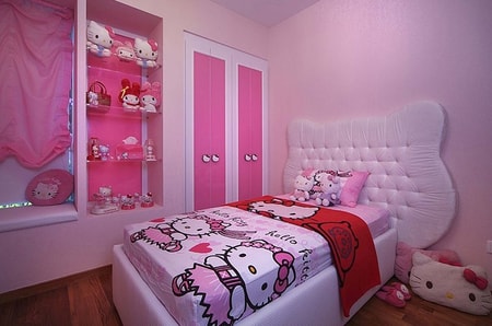 Detail Desain Kamar Tidur Anak Perempuan Hello Kitty Nomer 36