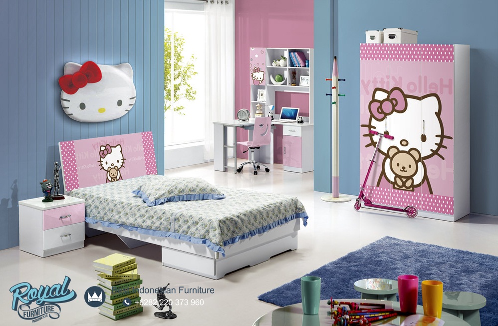 Detail Desain Kamar Tidur Anak Perempuan Hello Kitty Nomer 42