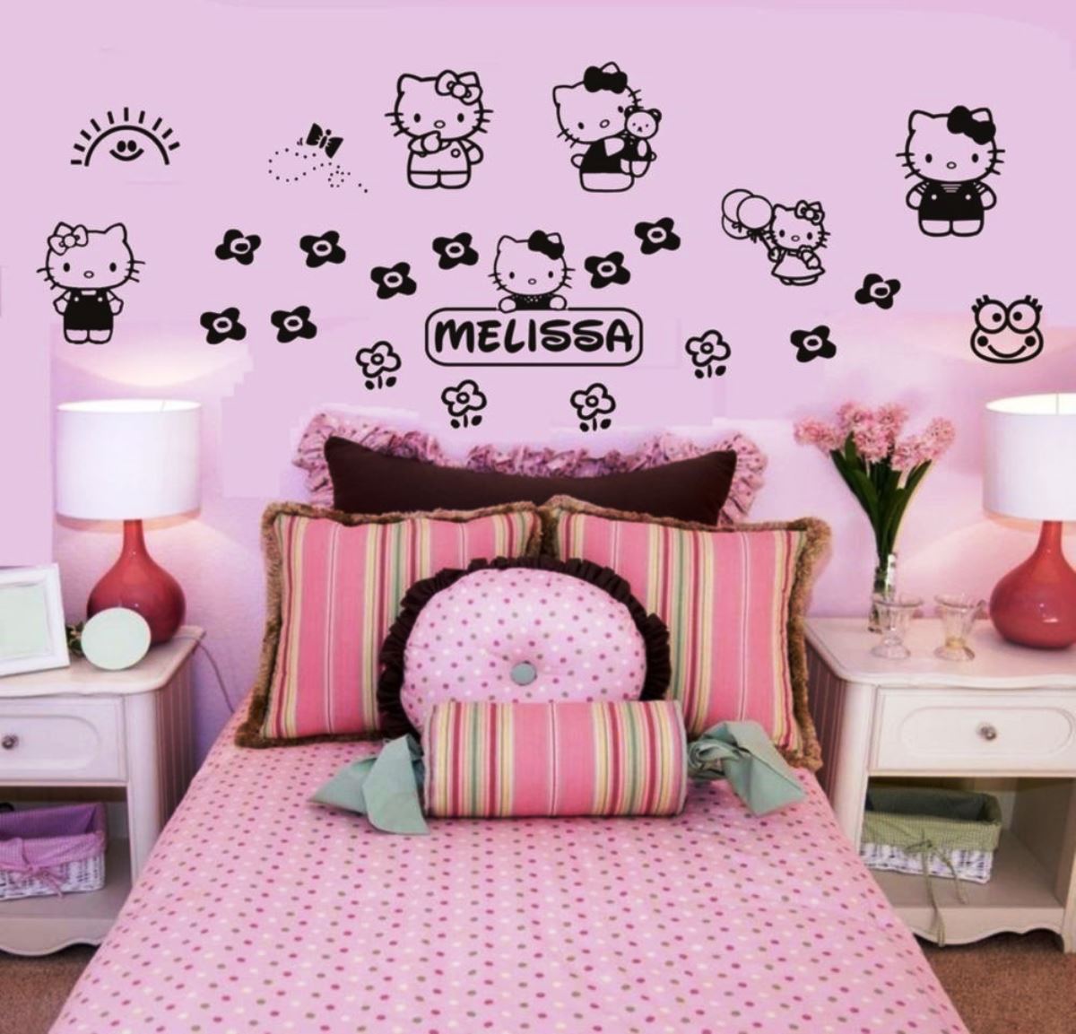 Detail Desain Kamar Tidur Anak Perempuan Hello Kitty Nomer 46