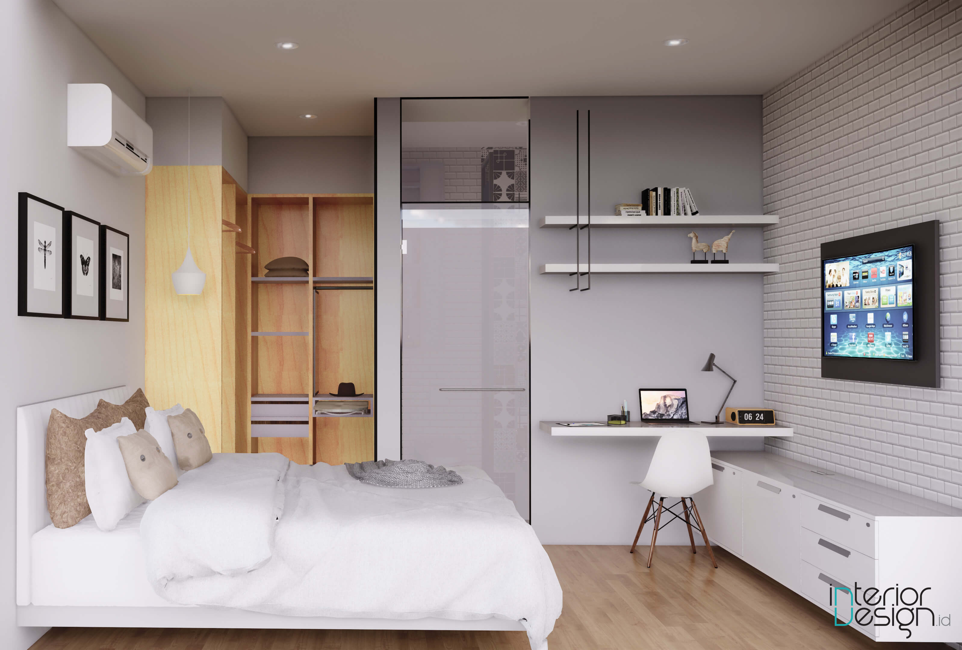 Detail Desain Kamar Tidur Apartemen Minimalis Nomer 2