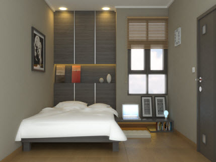 Detail Desain Kamar Tidur Apartemen Minimalis Nomer 22