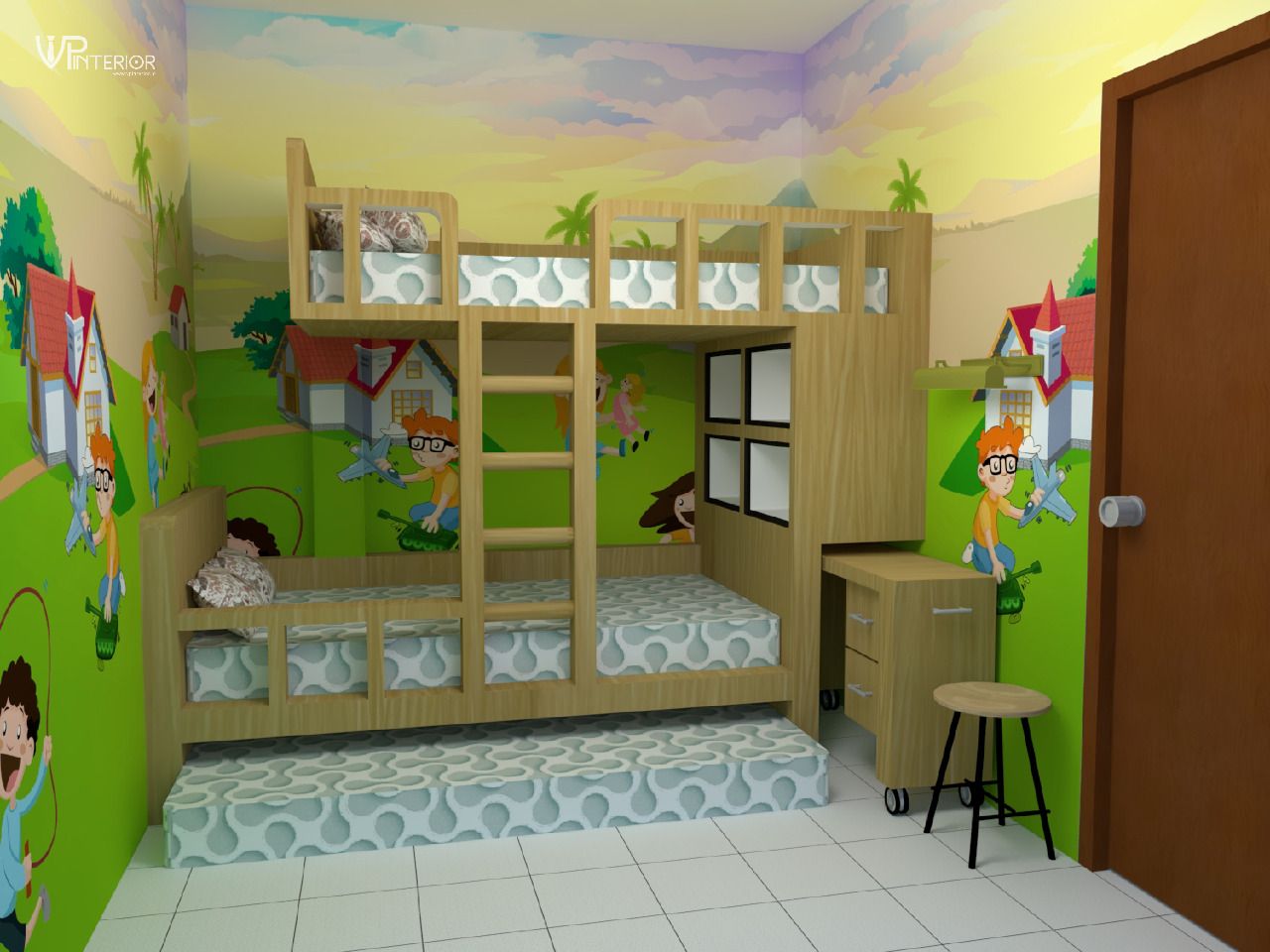 Detail Desain Kamar Tidur Untuk 3 Anak Nomer 22