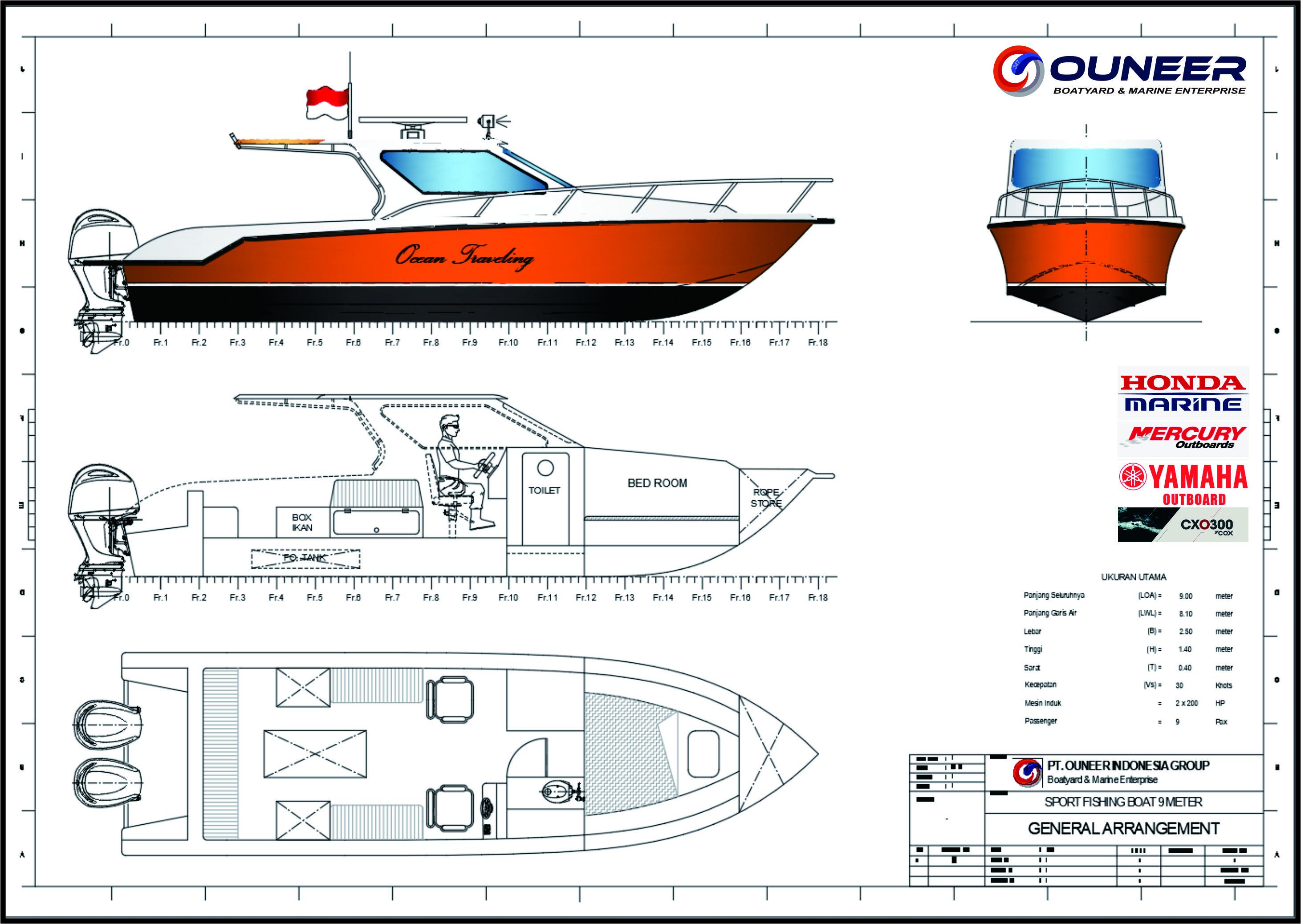 Desain Kapal Mancing Fiber - KibrisPDR